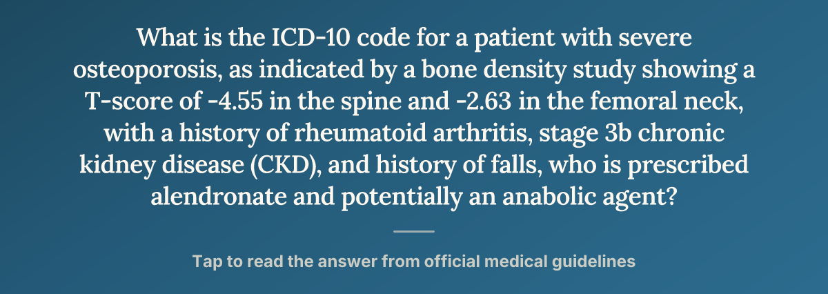 Osteoporosis ICD 10