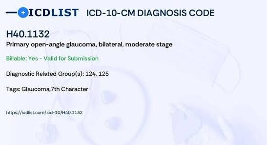 Glaucoma ICD 10